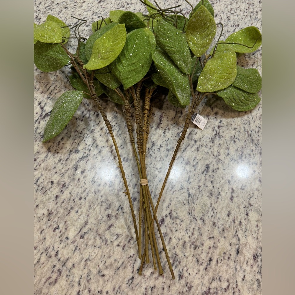 Green Artificial Leaf Stems.  (7). NWT Offers welcomed